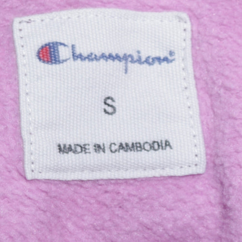 Champion Womens Purple Tie Dye Hoodie Small Pullover Cotton Blend