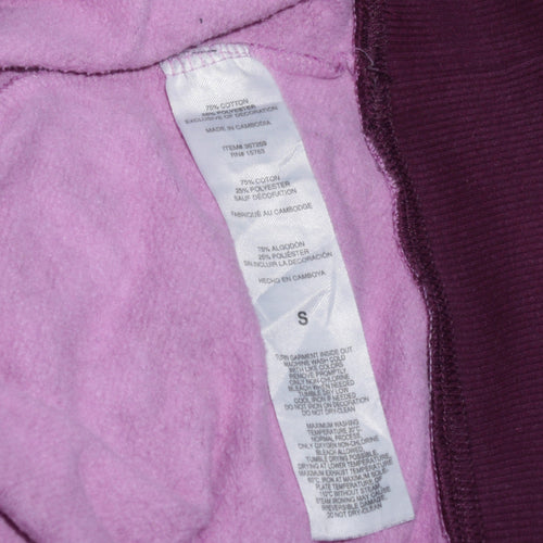 Champion Womens Purple Tie Dye Hoodie Small Pullover Cotton Blend
