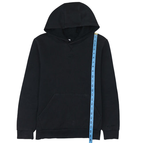 Adidas Boys Black Pullover Hoodie - Size 13-14 Years Cotton Blend
