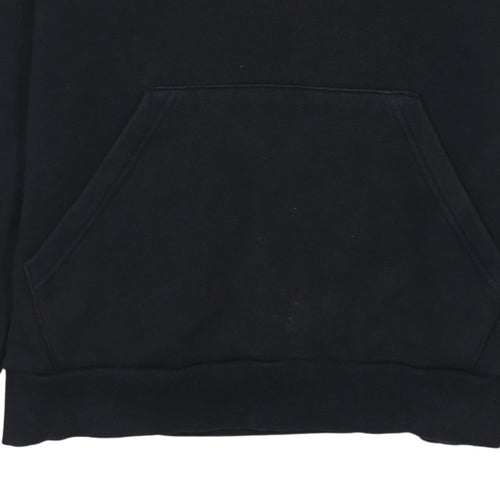 Adidas Boys Black Pullover Hoodie - Size 13-14 Years Cotton Blend