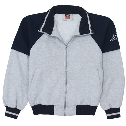 Kappa Men Grey Full Zip Sweatshirt Medium Classic Sportswear