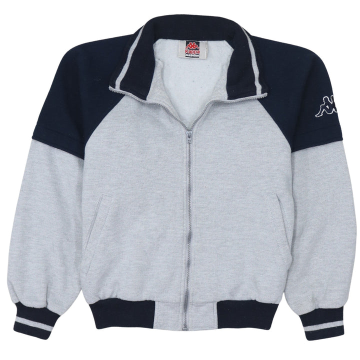 Kappa Men Grey Full Zip Sweatshirt Medium Classic Sportswear