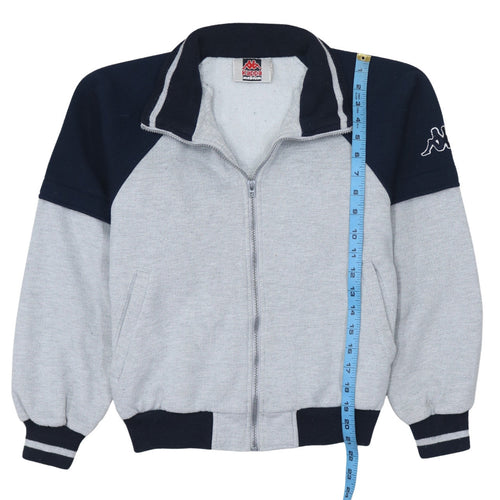 Kappa Men Grey Full Zip Sweatshirt Medium Classic Sportswear