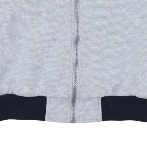 Kappa Men Grey Full Zip Sweatshirt Medium Classic Sportswear