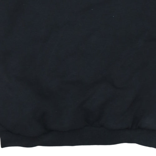Adidas Womens Black Beige Sweatshirt Size 10 Crew Neck Logo Pullover