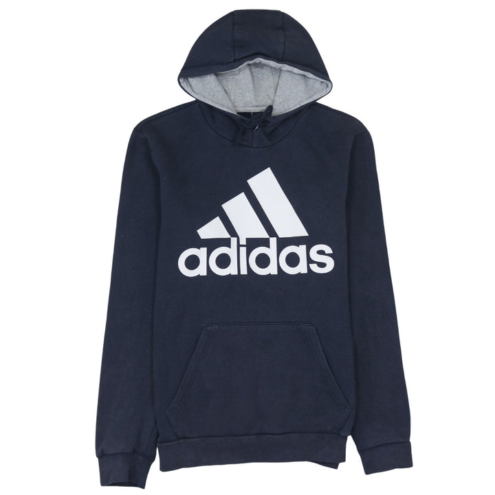 Adidas Men’s Blue Pullover Hoodie L Sports Fleece Sweatshirt