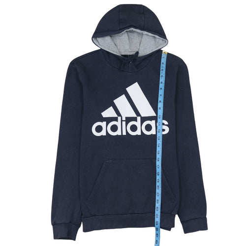 Adidas Men’s Blue Pullover Hoodie L Sports Fleece Sweatshirt