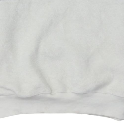 Champion Women's White Pullover Hoodie Medium Fleece Logo Sweatshirt