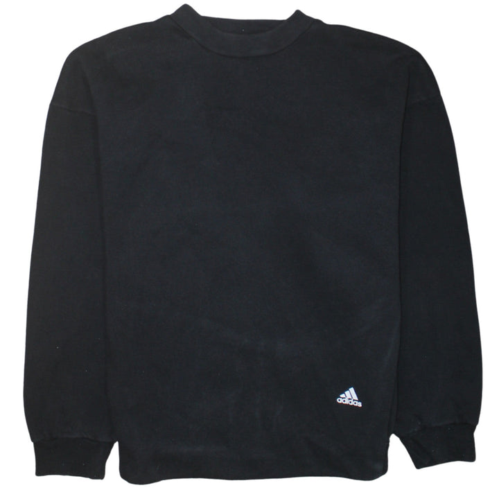 Adidas Womens Black Medium Pullover Sweatshirt Graphic Print