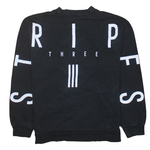 Adidas Womens Black Medium Pullover Sweatshirt Graphic Print