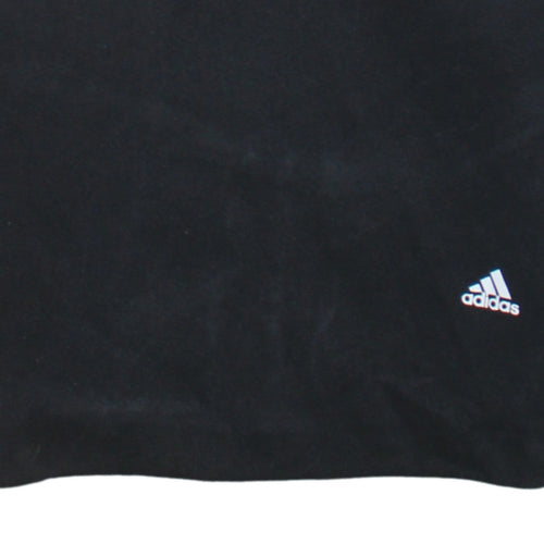 Adidas Womens Black Medium Pullover Sweatshirt Graphic Print