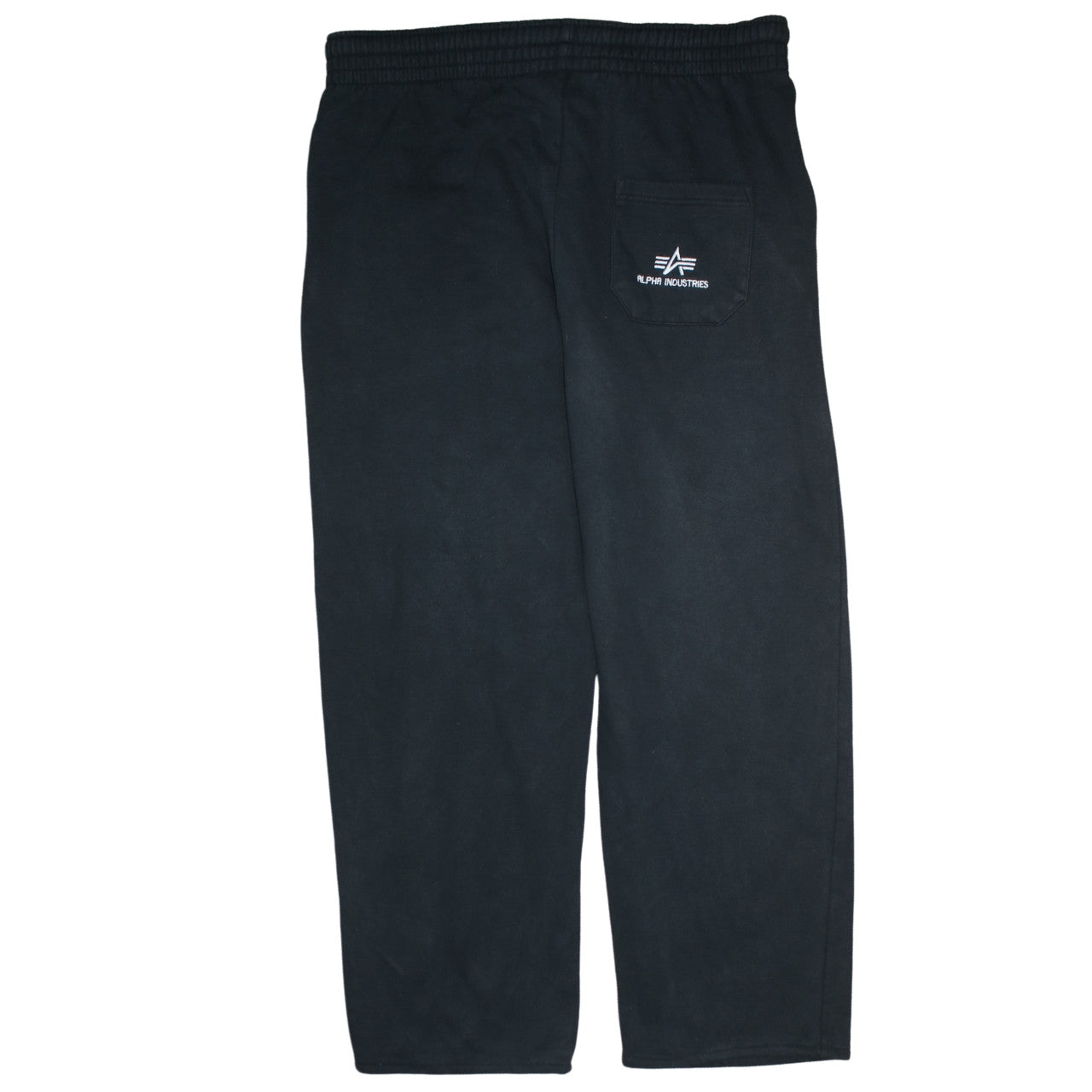 Alpha Industries Men's Black Sweatpants Medium Fleece Logo Joggers