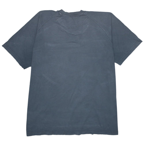Adidas Men Grey Crew Neck Short Sleeve Cotton Sports T-Shirt L