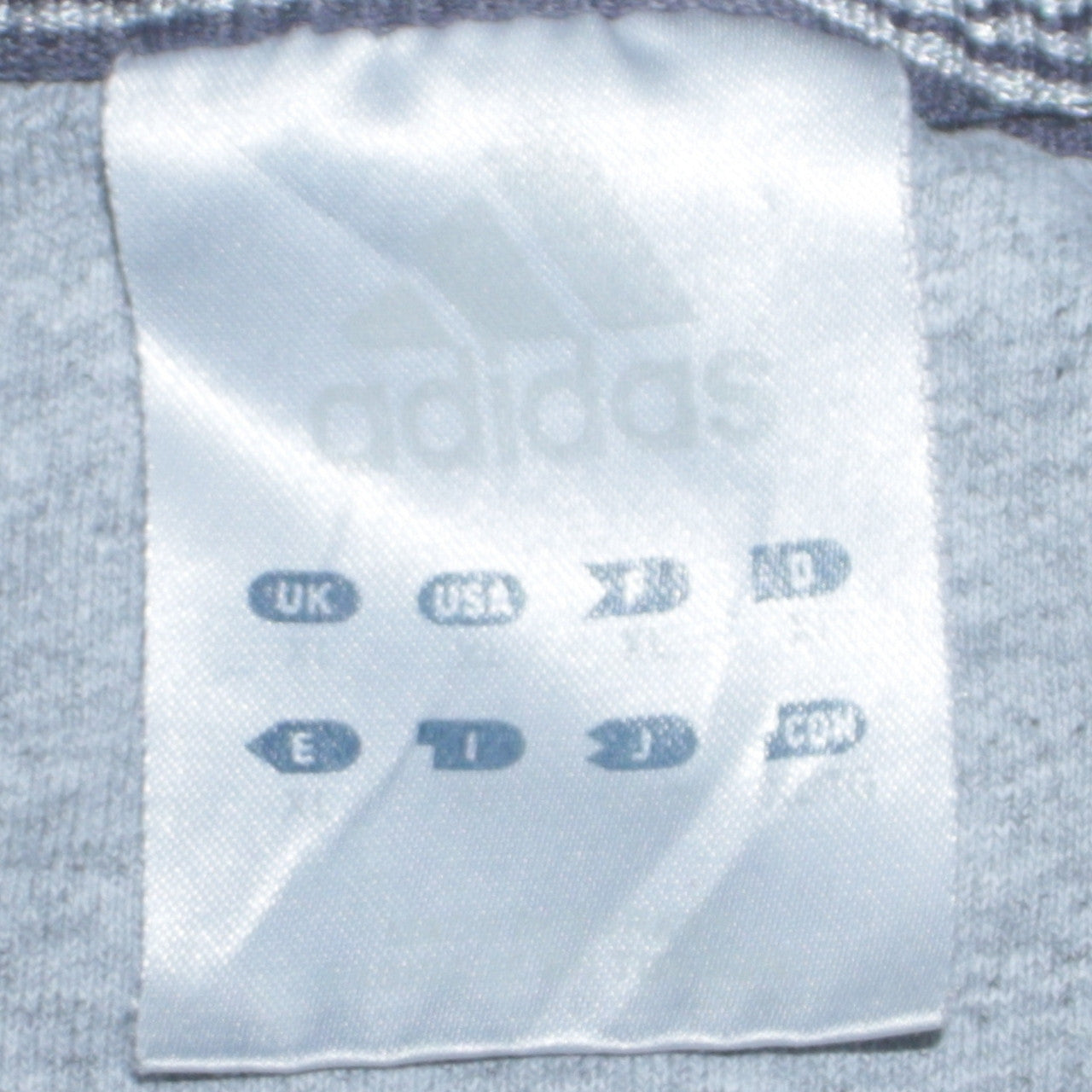 Adidas Men Grey Crew Neck Short Sleeve Cotton Sports T-Shirt L