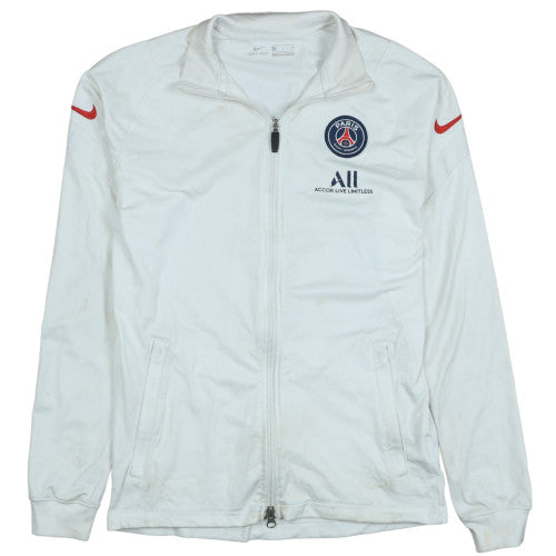Nike Men’s White PSG Full Zip Dri-Fit Sweatshirt S