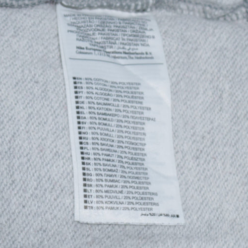Nike Women’s Grey Small Pullover Sweatshirt Crew Neck Logo Print