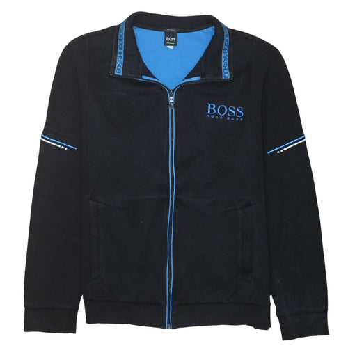 Hugo Boss Men's Black XL Full Zip Sweatshirt Regular Fit Designer Jacket