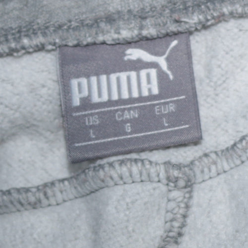 Puma Men's Grey Sweatpants L Regular Fit Casual Tapered