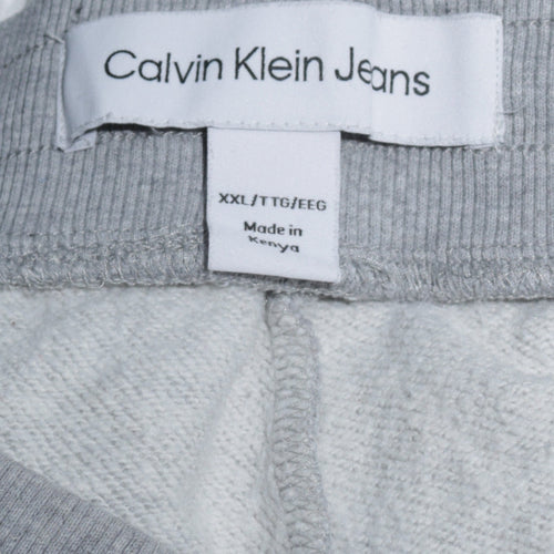 Calvin Klein Jeans Men's Grey 2XL Sweatpants Regular Fit Tapered