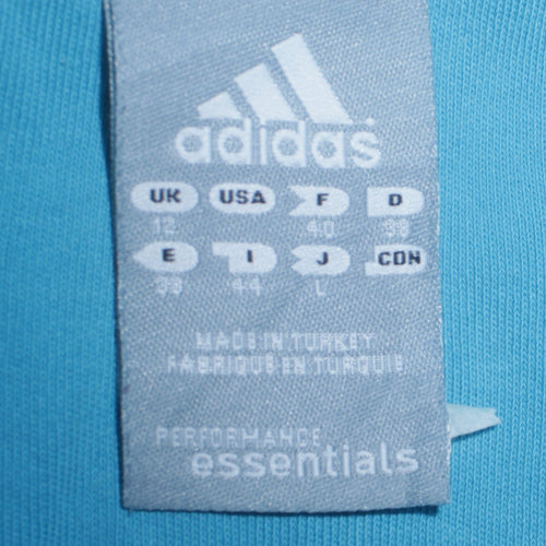 Adidas Women Blue Full Zip Sweatshirt Size 12 Essentials Performance