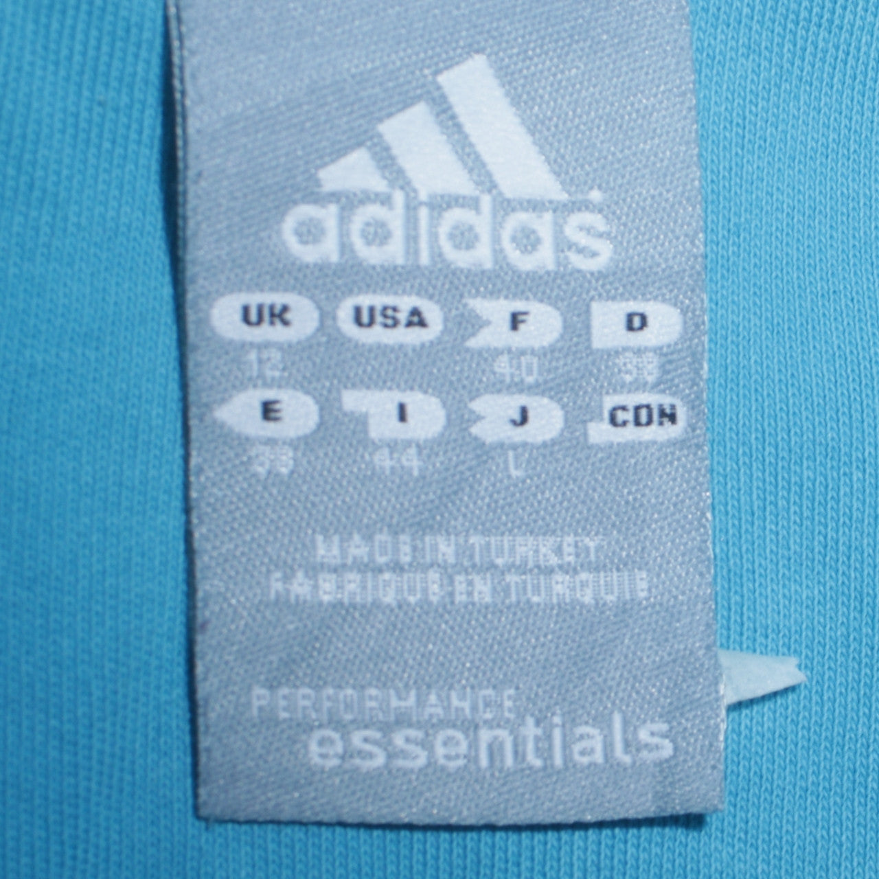 Adidas Women Blue Full Zip Sweatshirt Size 12 Essentials Performance