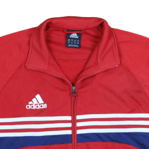 Adidas Men's Red Full Zip Track Sweatshirt Size L Sports Top
