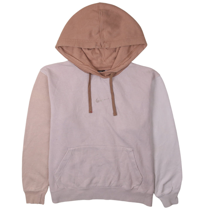 Nike Women’s Beige Colourblock Pullover Hoodie Size S