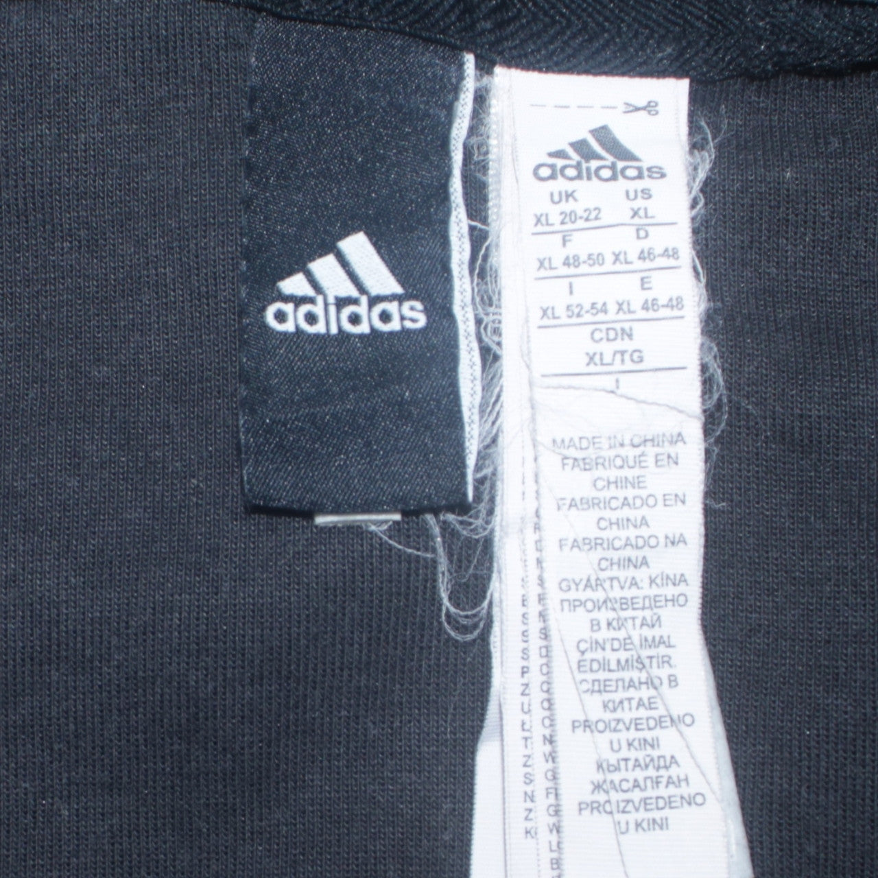 Adidas Women’s Black Full Zip Hoodie XL Relaxed Fit Casual Sweatshirt