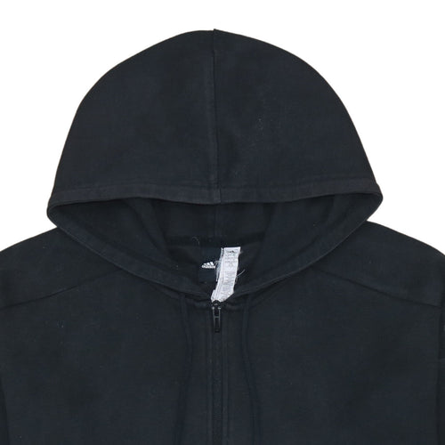 Adidas Women’s Black Full Zip Hoodie XL Relaxed Fit Casual Sweatshirt