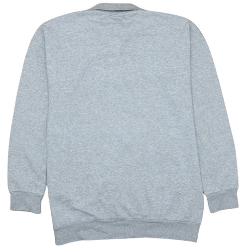 Adidas Women Grey Small 1/4 Zip Sweatshirt Pullover Classic Fit