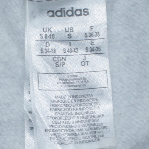 Adidas Women Grey Small 1/4 Zip Sweatshirt Pullover Classic Fit