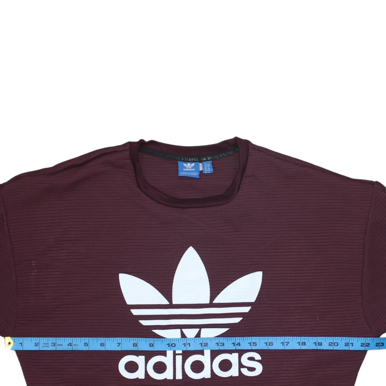 Adidas Womens Burgundy Crew Neck Long Sleeve Sweatshirt Size 10