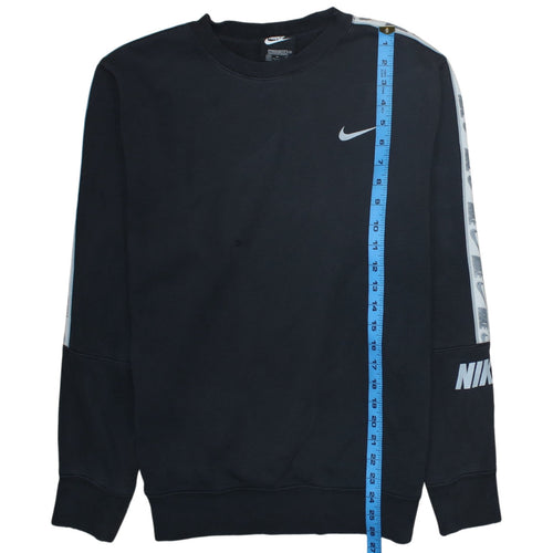 Nike Men's Black Medium Crew Neck Logo Pullover Sweatshirt