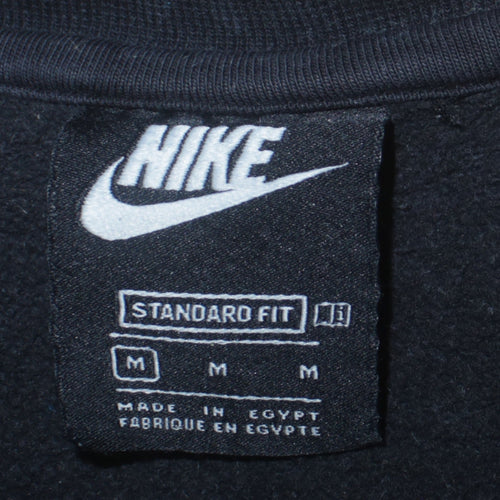 Nike Men's Black Medium Crew Neck Logo Pullover Sweatshirt