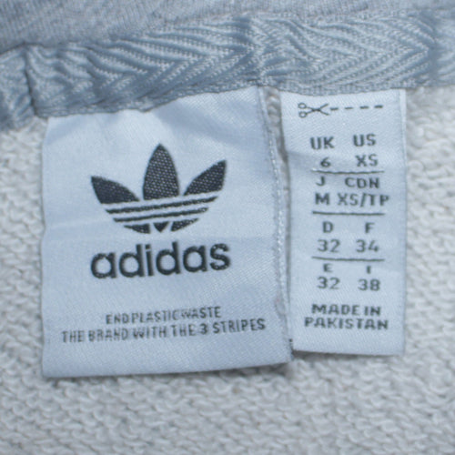 Adidas Women’s Grey Hoodie XS Pullover Hooded Sweatshirt