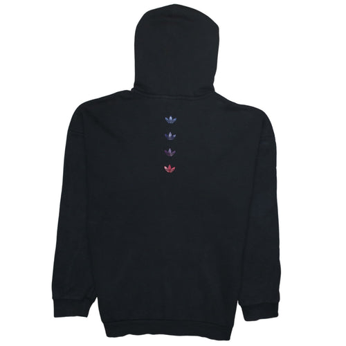 Adidas Womens Black Hooded Pullover Sweatshirt Size 10 Classic Fit