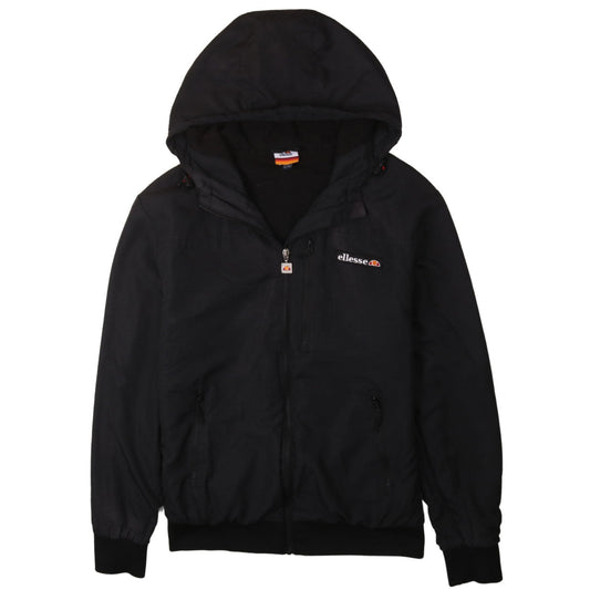 Ellesse Men’s Black XS Bomber Hooded Jacket - Full Zip Casual