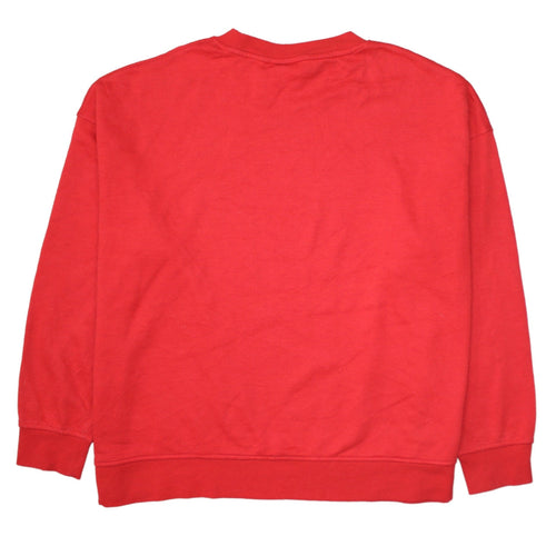 Disney Women Red Minnie Mouse Pullover Sweatshirt XL