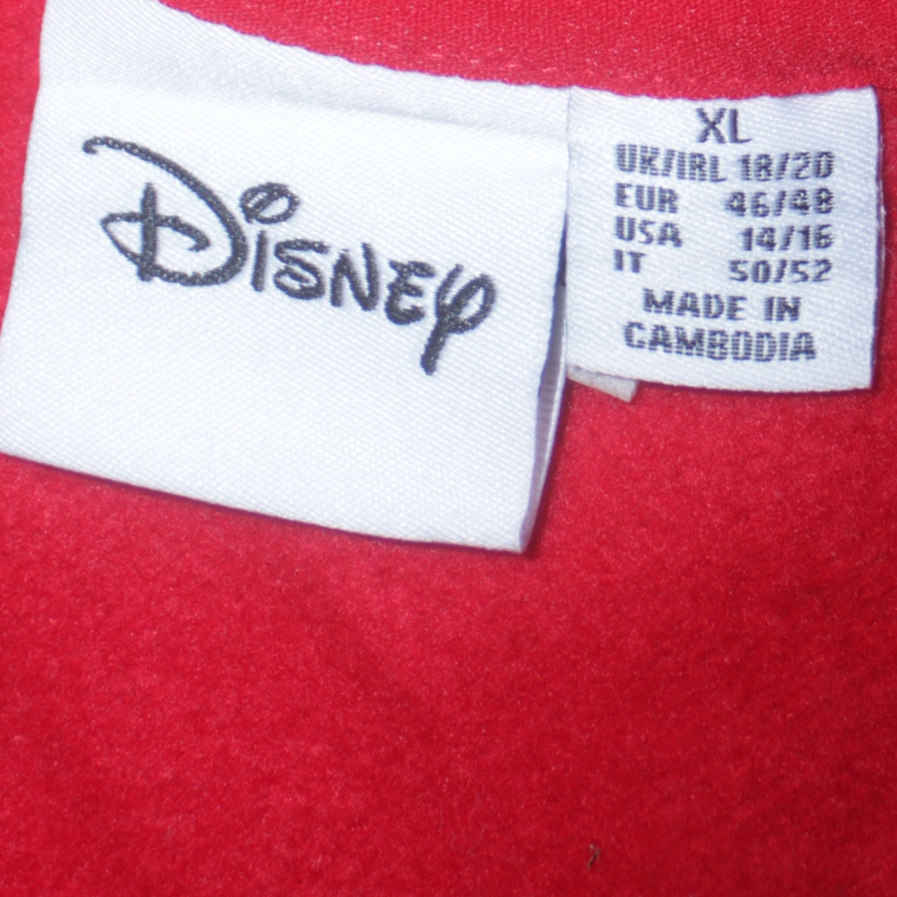 Disney Women Red Minnie Mouse Pullover Sweatshirt XL