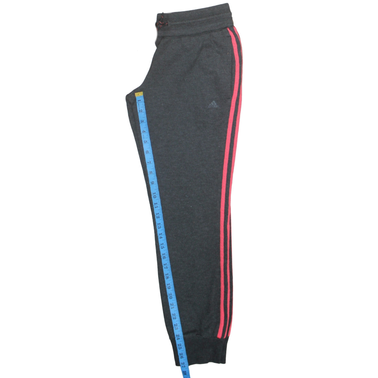 Adidas Women Charcoal Jogger Sweatpants S Climalite Drawstring Tracksuit Bottoms