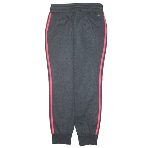 Adidas Women Charcoal Jogger Sweatpants S Climalite Drawstring Tracksuit Bottoms