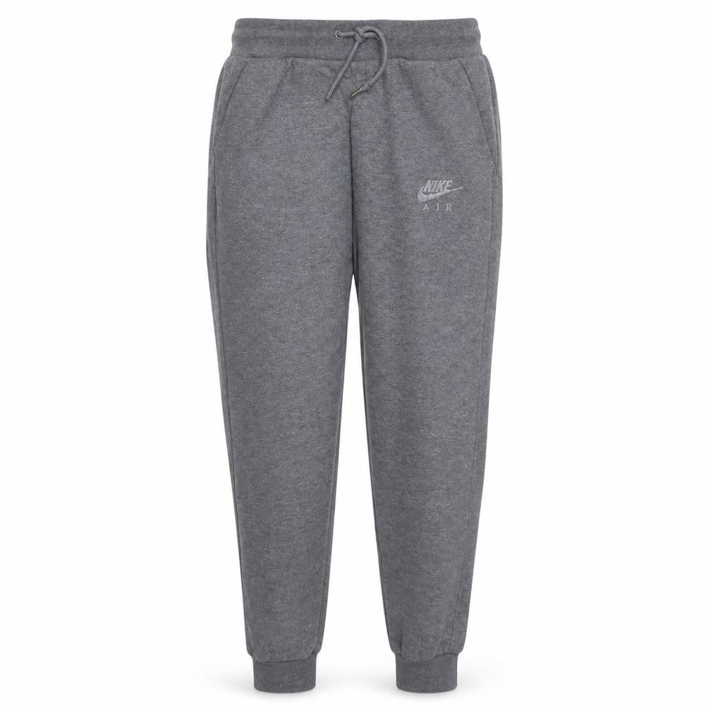 Front view of Nike Air Women's Grey Jogger Sweatpants, size S, Elastic Waist