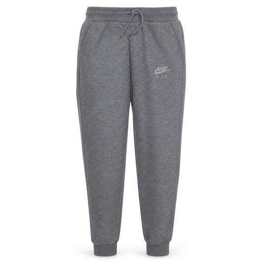 Front view of Nike Air Women's Grey Jogger Sweatpants, size S, Elastic Waist