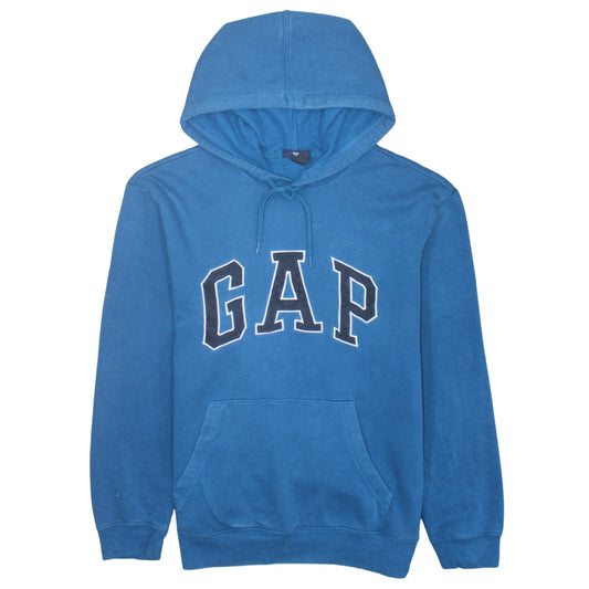GAP Women's Blue Pullover Hoodie Size M Cotton Blend Casual Sweatshirt