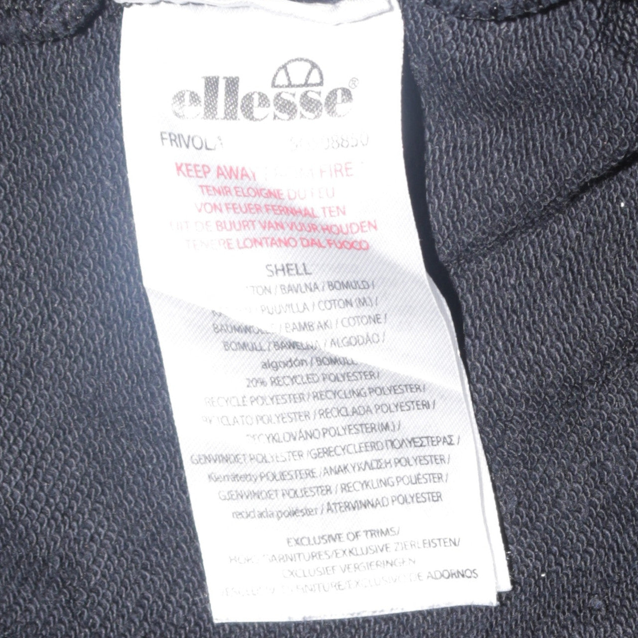 Ellesse Womens Black Jogger Trousers Size 12 Comfortable Fleece