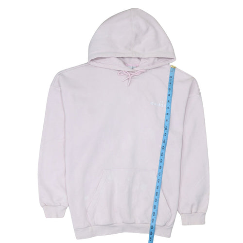 Adidas Womens Pink Pullover Hoodie Size 14 Logo Hooded Sweatshirt
