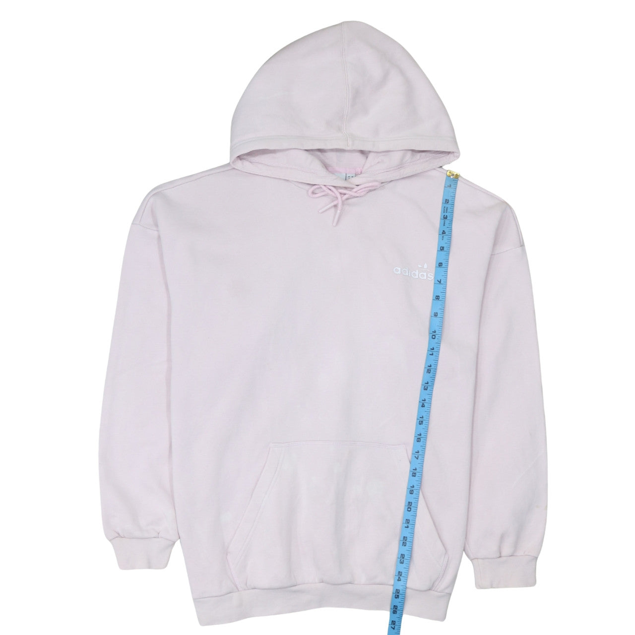 Adidas Womens Pink Pullover Hoodie Size 14 Logo Hooded Sweatshirt