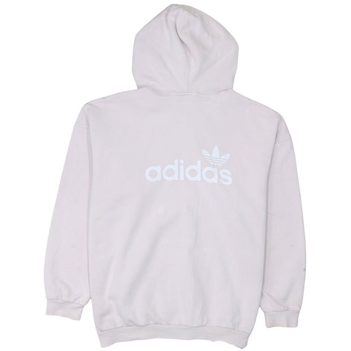 Adidas Womens Pink Pullover Hoodie Size 14 Logo Hooded Sweatshirt