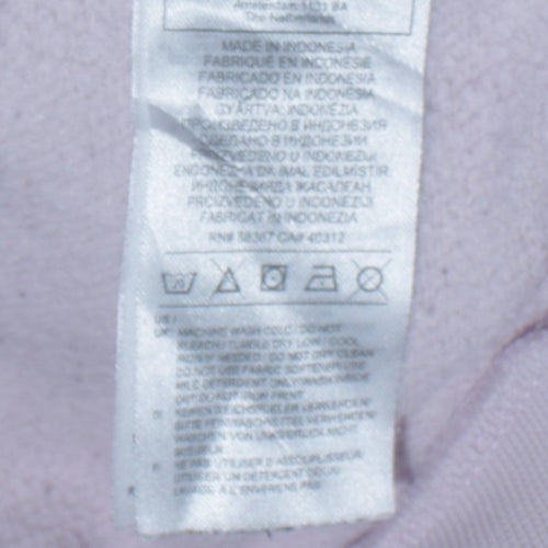 Adidas Womens Pink Pullover Hoodie Size 14 Logo Hooded Sweatshirt