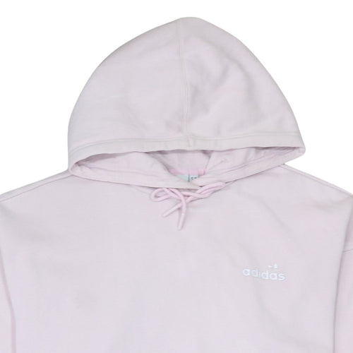 Adidas Womens Pink Pullover Hoodie Size 14 Logo Hooded Sweatshirt